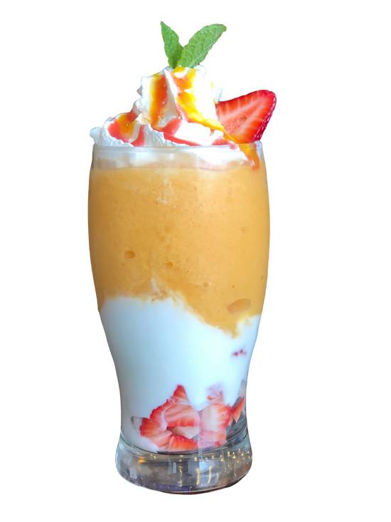 Mango Strawberry yogurt smoothie 芒果草莓酸奶